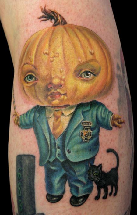 Tattoos - Pumpkin President - 100150